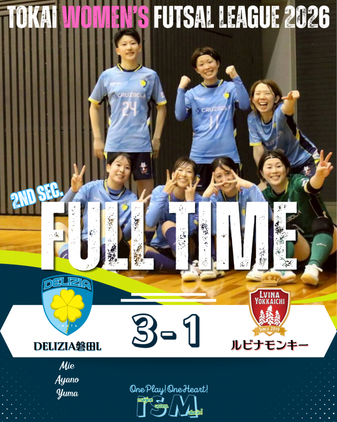 【レディース試合結果】2026東海女子フットサルリーグ第2節 【レディース試合結果】2026東海女子フットサルリーグ第2節
